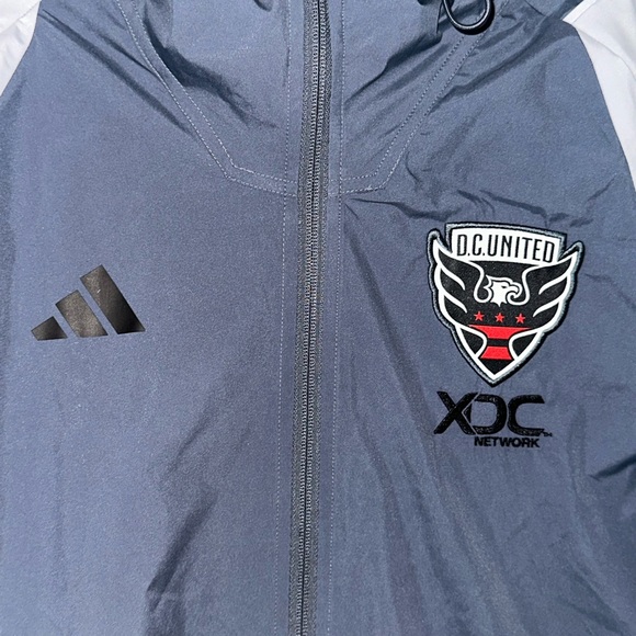 Adidas Mls D.C. United Tiro 23 Competition All-Weather Jacket - Mens Grey - Picture 2 of 6